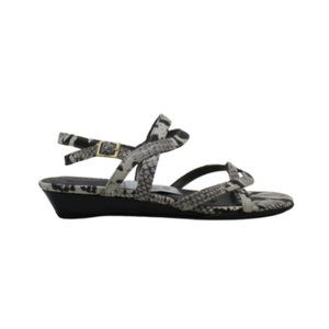 ROCKPORT Leather Slingback "Zandra"  Snakeprint sandal  Sz 8.5